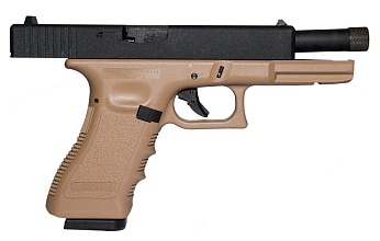 KJW Пистолет Glock 17, CO2, резьба под глушитель, tan (kp-17-tbc.co2-tan)