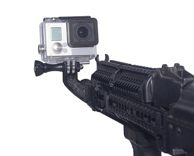 Крепление Strike для экшен камеры GoPro на цевье RIS / picatinny боковое, пластик